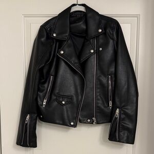 Blank NYC Black Leather Moto Jacket